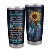 Personalized To My Bonus Daughter Gift Tumbler From Step Mom Stainless Steel Cup Sunflower My Baby Girl Stepdaughter Birthday Graduation Christmas Travel Mug | teecentury
