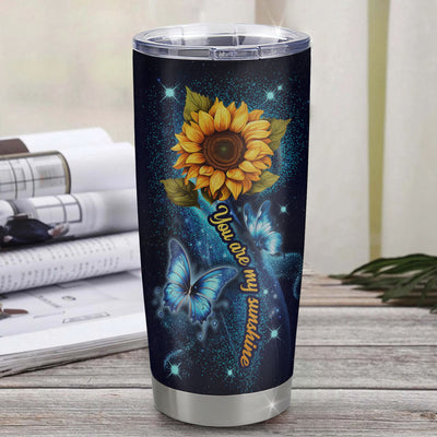 Personalized To My Bonus Daughter Gift Tumbler From Step Mom Stainless Steel Cup Sunflower My Baby Girl Stepdaughter Birthday Graduation Christmas Travel Mug | teecentury
