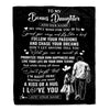 Personalized To My Bonus Daughter Gifts Blanket From Stepdad My Only Wish For You Stepdaughter Birthday Gifts Graduation Christmas Fleece Throw Blanket | teecentury