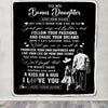 Personalized To My Bonus Daughter Gifts Blanket From Stepdad My Only Wish For You Stepdaughter Birthday Gifts Graduation Christmas Fleece Throw Blanket | teecentury