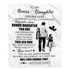 Personalized To My Bonus Daughter Gifts Blanket From Stepdad Whenever Man Unique Birthday Gifts For Stepdaughter Graduation Christmas Custom Fleece Blanket | teecentury