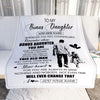 Personalized To My Bonus Daughter Gifts Blanket From Stepdad Whenever Man Unique Birthday Gifts For Stepdaughter Graduation Christmas Custom Fleece Blanket | teecentury