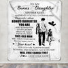 Personalized To My Bonus Daughter Gifts Blanket From Stepdad Whenever Man Unique Birthday Gifts For Stepdaughter Graduation Christmas Custom Fleece Blanket | teecentury