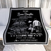 Personalized To My Bonus Daughter Gifts Blanket From Stepdad Wherever Your Journey In Life Stepdad Stepdaughter Birthday Gifts Christmas Custom Fleece Blanket | teecentury