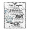 Personalized To My Bonus Daughter Gifts Blanket From Stepmom Elephant My Only Wish For You Stepdaughter Birthday Gifts Graduation Christmas Fleece Blanket | teecentury