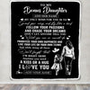 Personalized To My Bonus Daughter Gifts Blanket From Stepmom My Only Wish For You Stepdaughter Birthday Gifts Graduation Christmas Fleece Throw Blanket | teecentury