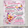 Personalized To My Bonus Daughter Gifts Blanket From Stepmom Stepdad I Wish You The Strength Butterfly Stepdaughter Birthday Gifts Christmas Fleece Blanket | teecentury