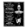 Personalized To My Bonus Daughter Gifts Blanket From Stepmom Stepdad I Wish You The Strength Stepdaughter Birthday Gifts Christmas Custom Fleece Throw Blanket | teecentury