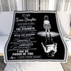 Personalized To My Bonus Daughter Gifts Blanket From Stepmom Stepdad I Wish You The Strength Stepdaughter Birthday Gifts Christmas Custom Fleece Throw Blanket | teecentury