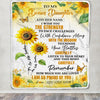 Personalized To My Bonus Daughter Gifts Blanket From Stepmom Stepdad I Wish You The Strength Sunflower Stepdaughter Birthday Gifts Christmas Fleece Blanket | teecentury