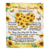 Personalized To My Bonus Daughter Gifts Blanket From Stepmom Stepdad Laugh Love Live Sunflower Stepdaughter Birthday Gifts Christmas Bedroom Fleece Blanket | teecentury