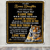 Personalized To My Bonus Daughter Gifts Blanket From Stepmom Stepdad This Old Tiger Love You Stepdaughter Birthday Gifts Graduation Christmas Fleece Blanket | teecentury