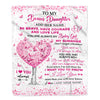 Personalized To My Bonus Daughter Gifts Blanket From Stepmom Stepdad Tree I Love You Always Stepdaughter Birthday Gifts Mothers Day Christmas Fleece Blanket | teecentury