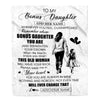 Personalized To My Bonus Daughter Gifts Blanket From Stepmom Whenever Woman Unique Birthday Gifts For Stepdaughter Graduation Christmas Custom Fleece Blanket | teecentury