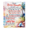 Personalized To My Bonus Daughter Gifts Blanket From Stepmom Wherever Your Journey In Life Beach Stepdaughter Birthday Gifts Customized Fleece Throw Blanket | teecentury