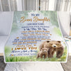 Personalized To My Bonus Daughter Gifts Blanket From Stepmom Wherever Your Journey In Life Bear Stepdaughter Birthday Gifts Customized Fleece Throw Blanket | teecentury