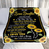 Personalized To My Bonus Daughter Gifts Blanket From Stepmom Wherever Your Journey In Life Sunflower Stepdaughter Birthday Gifts Custom Fleece Throw Blanket | teecentury