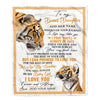 Personalized To My Bonus Daughter Gifts Blanket From Stepmom Wherever Your Journey In Life Tiger Stepdaughter Birthday Gifts Customized Fleece Throw Blanket | teecentury