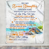 Personalized To My Bonus Daughter Gifts Blanket From Stepmom Wherever Your Journey In Life Turtle Stepdaughter Birthday Gifts Customized Fleece Throw Blanket | teecentury