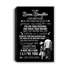 Personalized To My Bonus Daughter Gifts Canvas From Stepdad My Only Wish For You Stepdaughter Birthday Gifts Graduation Christmas Custom Wall Art Print Framed Canvas | teecentury