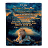 Personalized To My Bonus Daughter Gifts From Step Mom Blanket Don't Give Up Lion Gifts For Stepdaughter Birthday Graduation Christmas Customized Fleece Blanket | teecentury