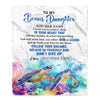 Personalized To My Bonus Daughter Gifts From Step Mom Blanket Don't Give Up Turtle Gifts For Stepdaughter Birthday Graduation Christmas Custom Fleece Blanket | teecentury