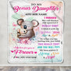 Personalized To My Bonus Daughter Gifts From Step Mom Blanket Koala Letter I Hugged This Gifts For Stepdaughter Birthday Graduation Christmas Fleece Blanket | teecentury