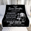 Personalized To My Bonus Daughter Gifts From Stepdad Blanket Don't Give Up Stepfather Gifts For Stepdaughter Birthday Graduation Christmas Fleece Blanket | teecentury