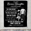 Personalized To My Bonus Daughter Gifts From Stepdad Blanket Don't Give Up Stepfather Gifts For Stepdaughter Birthday Graduation Christmas Fleece Blanket | teecentury