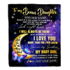 Personalized To My Bonus Daughter Gifts From Stepmom Blanket Butterfly I Love You Valentines Gifts For Stepdaughter Birthday Christmas Custom Fleece Blanket | teecentury