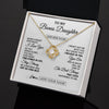 Love Knot Necklace 18K Yellow Gold Finish | 2 | Personalized To My Bonus Daughter Gifts From Stepmom Necklace I Love You Thoughtful Keepsake Gift Stepdaughter Birthday Christmas Custom Gift Box Message Card | https://teecentury.