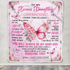 Personalized To My Bonus Daughter Gifts From Stepmom Stepdad Blanket Floral Butterfly Birthday Gifts For Stepdaughter Graduation Christmas Fleece Blanket | teecentury