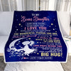 Personalized To My Bonus Daughter Gifts From Stepmom Stepdad Blanket Floral Moon Birthday Gifts For Stepdaughter Graduation Wedding Christmas Fleece Blanket | teecentury