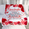 Personalized To My Bonus Daughter Gifts From Stepmom Stepdad Blanket Rose Flower Anniversary Birthday Gifts Stepdaughter Graduation Christmas Fleece Blanket | teecentury