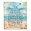 Personalized To My Bonus Daughter Gifts From Stepmother Dad Blanket Beach I Love You Birthday Gifts Graduation For Stepdaughter Christmas Fleece Blanket | teecentury
