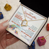Forever Love Necklace 18K Yellow Gold Finish | 2 | Personalized To My Bonus Daughter Gifts Necklace From Stepmom Whenever Turtle Unique Birthday Gifts For Stepdaughter Christmas Custom Gift Box Message Card | https://teecentury.
