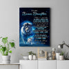 Personalized To My Bonus Daughter Lion Canvas From Stepdad Today Is A Good Day Stepdaughter Gifts Birthday Graduation Christmas Custom Wall Art Print Framed Canvas | teecentury