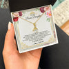 Alluring Beauty Necklace 18K Yellow Gold Finish | 2 | Personalized To My Bonus Daughter Necklace From Bonus Mom There Was A Little Girl Stepddaughter Birthday Jewelry Christmas Customized Gift Box Message Card | teecentury