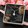 Alluring Beauty Necklace 14K White Gold Finish | 2 | Personalized To My Bonus Daughter Necklace From Stepdad Dad You Will Never Lose Lion Stepdaughter Birthday Gifts Christmas Customized Gift Box Message Card | teecentury