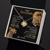 Love Knot Necklace 18K Yellow Gold Finish | 2 | Personalized To My Bonus Daughter Necklace From Stepdad Dad You Will Never Lose Lion Stepdaughter Birthday Gifts Christmas Customized Gift Box Message Card | teecentury