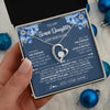 Forever Love Necklace 14K White Gold Finish | 2 | Personalized To My Bonus Daughter Necklace From Stepdad Proud Of You Birthday Gifts For Stepdaughter Jewelry Gifts Christmas Custom Gift Box Message Card | https://teecentury.
