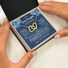 Interlocking Hearts Necklace 18K Yellow Gold Finish | 2 | Personalized To My Bonus Daughter Necklace From Stepdad Proud Of You Birthday Gifts For Stepdaughter Jewelry Gifts Christmas Custom Gift Box Message Card | https://teecentury.