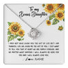 Love Knot Necklace 14K White Gold Finish | 1 | Personalized To My Bonus Daughter Necklace From Stepdad Stepmom Sunflower Unbiological Daughter Stepdaughter On Her Birthday Gifts Christmas Message Card | teecentury