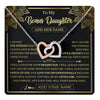 Interlocking Hearts Necklace Stainless Steel & Rose Gold Finish | 1 | Personalized To My Bonus Daughter Necklace From Stepdad Your Biggest Fan Birthday Gifts For Stepdaughter Gifts Christmas Jewelry Custom Gift Box Message Card | teecentury.myshopify