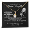 Alluring Beauty Necklace 18K Yellow Gold Finish | 1 | Personalized To My Bonus Daughter Necklace From Stepfather Whenever You Feel Overwhelmed Stepdaughter Jewelry Birthday Christmas Customized Message Card | teecentury