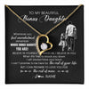 Forever Love Necklace 18K Yellow Gold Finish | 1 | Personalized To My Bonus Daughter Necklace From Stepfather Whenever You Feel Overwhelmed Stepdaughter Jewelry Birthday Christmas Customized Message Card | teecentury