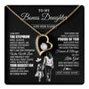 Forever Love Necklace 18K Yellow Gold Finish | 1 | Personalized To My Bonus Daughter Necklace From Stepmom Biggest Fan Birthday Gifts For Stepdaughter From Stepmother Christmas Custom Gift Box Message Card | teecentury.myshopify