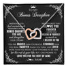 Interlocking Hearts Necklace Stainless Steel & Rose Gold Finish | 1 | Personalized To My Bonus Daughter Necklace From Stepmom Dad Inspirational Strength Bonus Daughter Birthday Gifts Christmas Customized Gift Box Message Card | teecentury