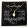 Alluring Beauty Necklace 18K Yellow Gold Finish | Personalized To My Bonus Daughter Necklace From Stepmom Never Forget How Much I Love You Stepdaughter Birthday Christmas Customized Gift Box Message Card | teecentury