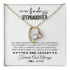 Forever Love Necklace 18K Yellow Gold Finish | 1 | Personalized To My Bonus Daughter Necklace From Stepmom You Are Forever Beautiful Stepdaughter Birthday Graduation Christmas Customized Gift Box Message Card | teecentury